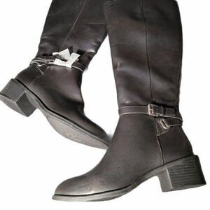 Chaps Womens Rhiannan-W Brown Riding Boots Sz 7.5